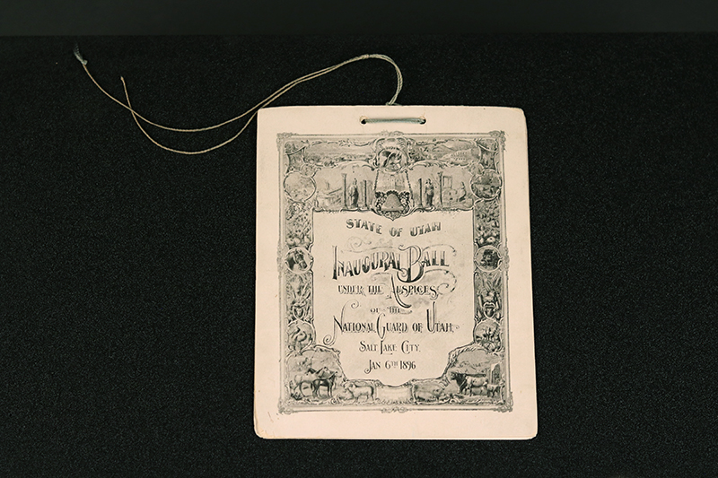A program and dance card for the ball held on January 6th, 1896 by the National Guard.
